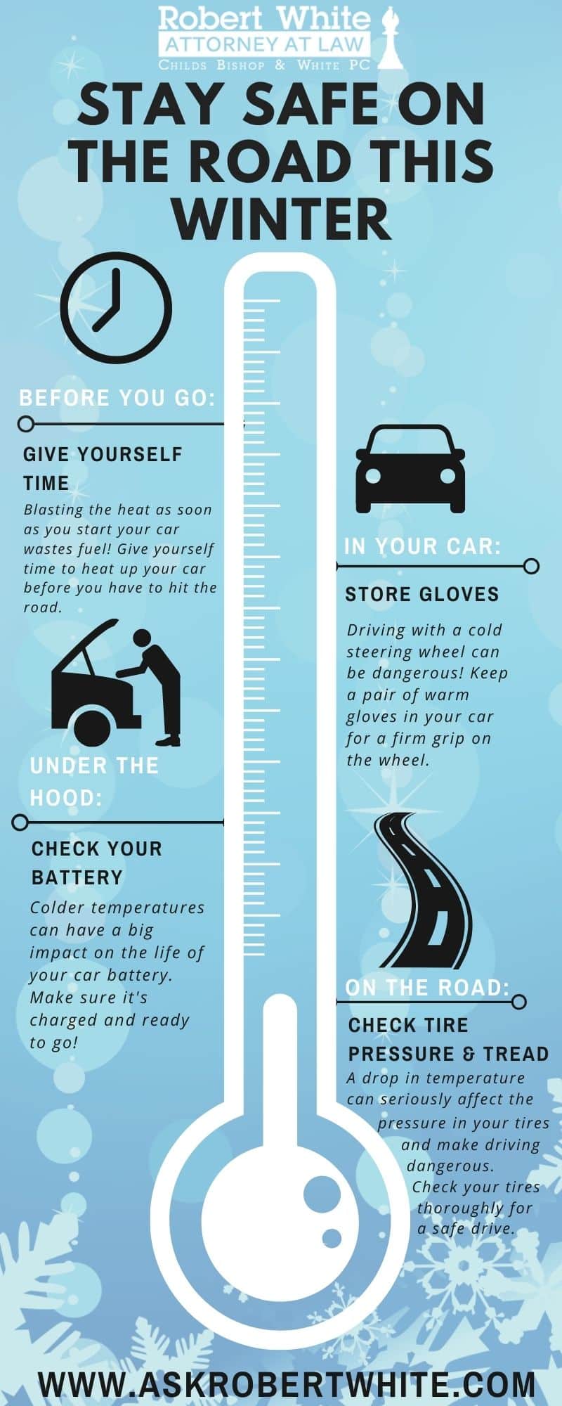 Odessa, TX, winter driving tips infographic